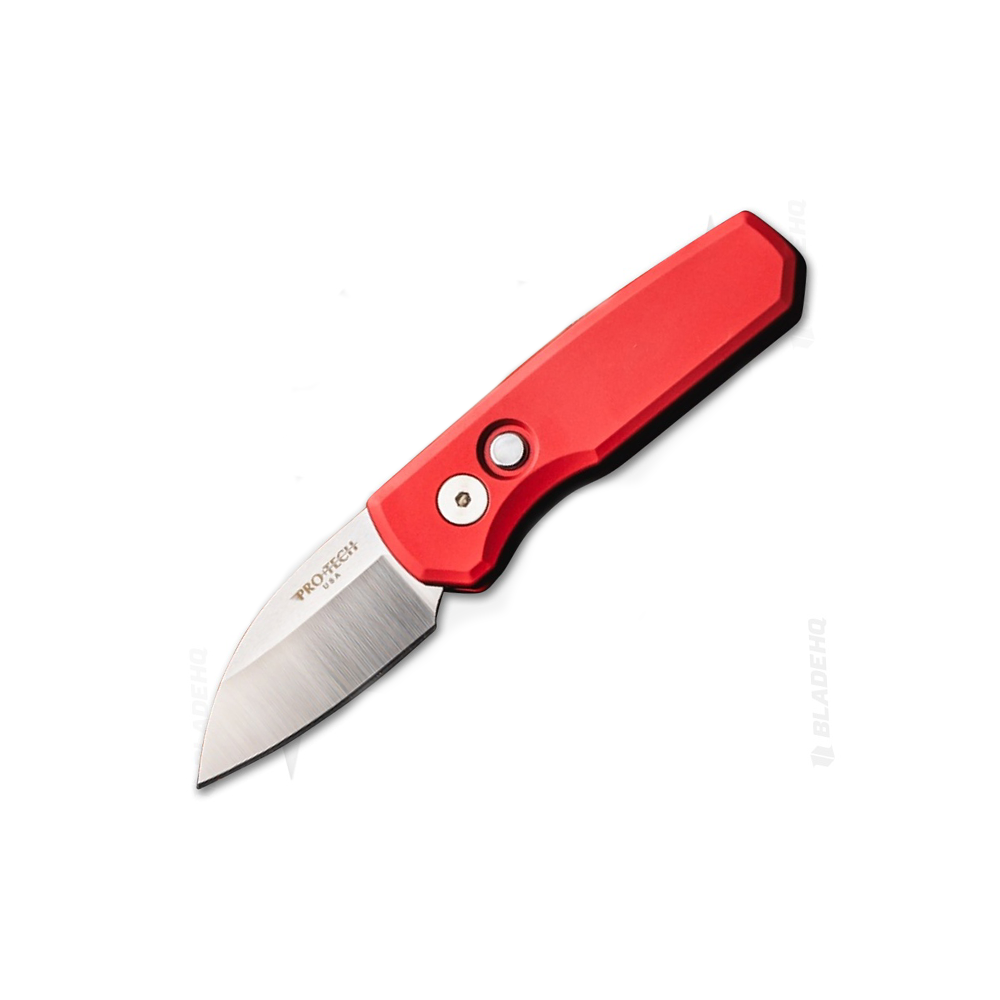 PRO-TECH KNIFE RUNT 5 SMOOTH RED HANDLE - R5300-LTDRED