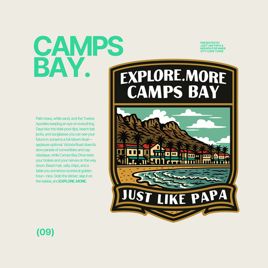 Just Like Papa  Destination Sticker - Camps Bay