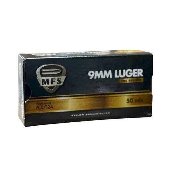 MFS AMMO 9MM PARA 124 GR FMJ (50)