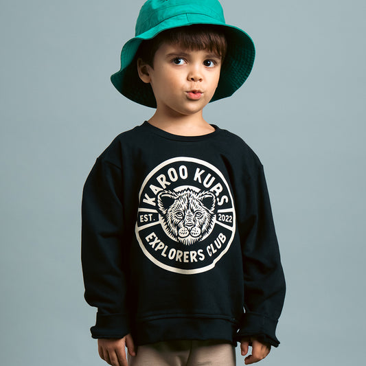 Karoo Kubs Lion Sweats / Black 3-4yrs to 13-14